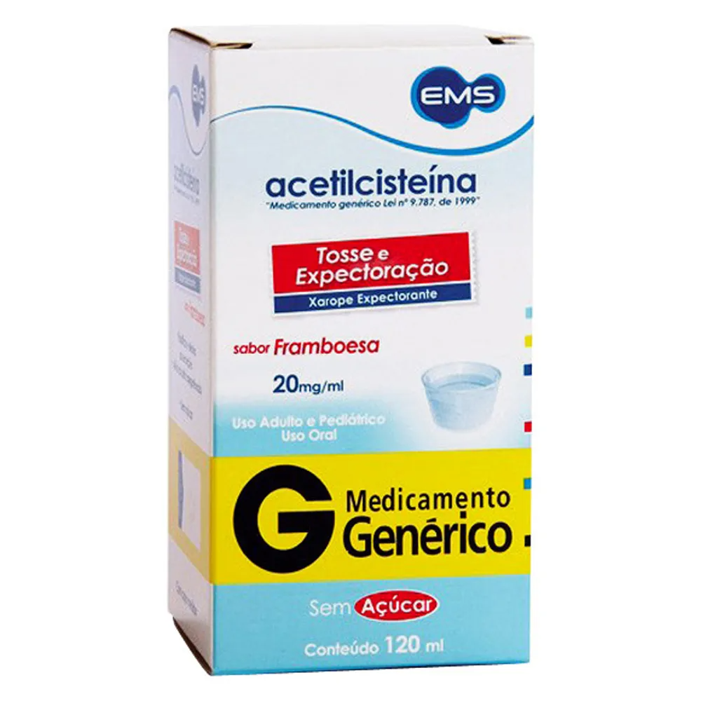Acetilcisteina 20mg/ml xarope ped 120ml Gen Ems