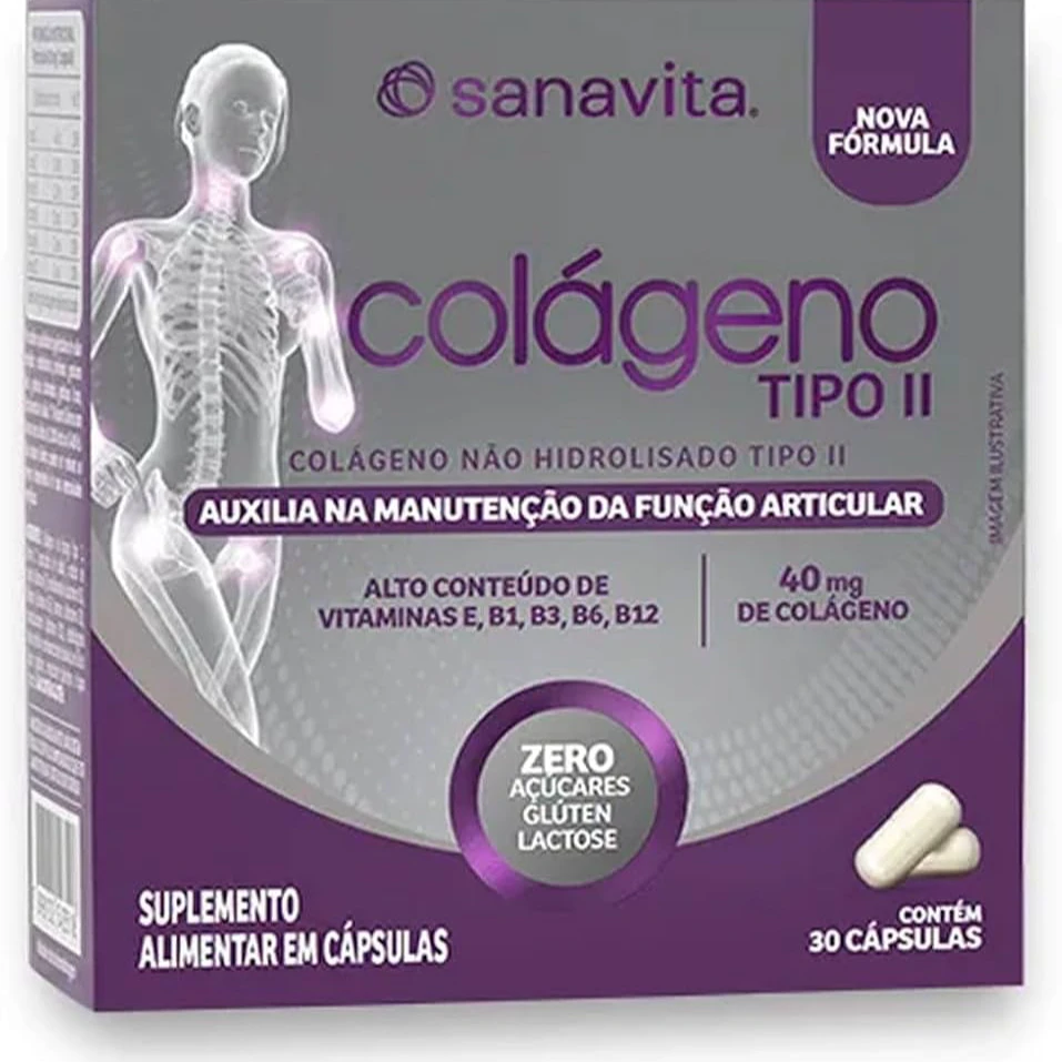 Colágeno Tipo Ii 40Mg 30 Cápsulas Sanavita