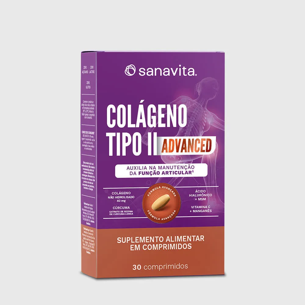 Colágeno Tipo Ii Advanced 40Mg 30 Comp Sanavita