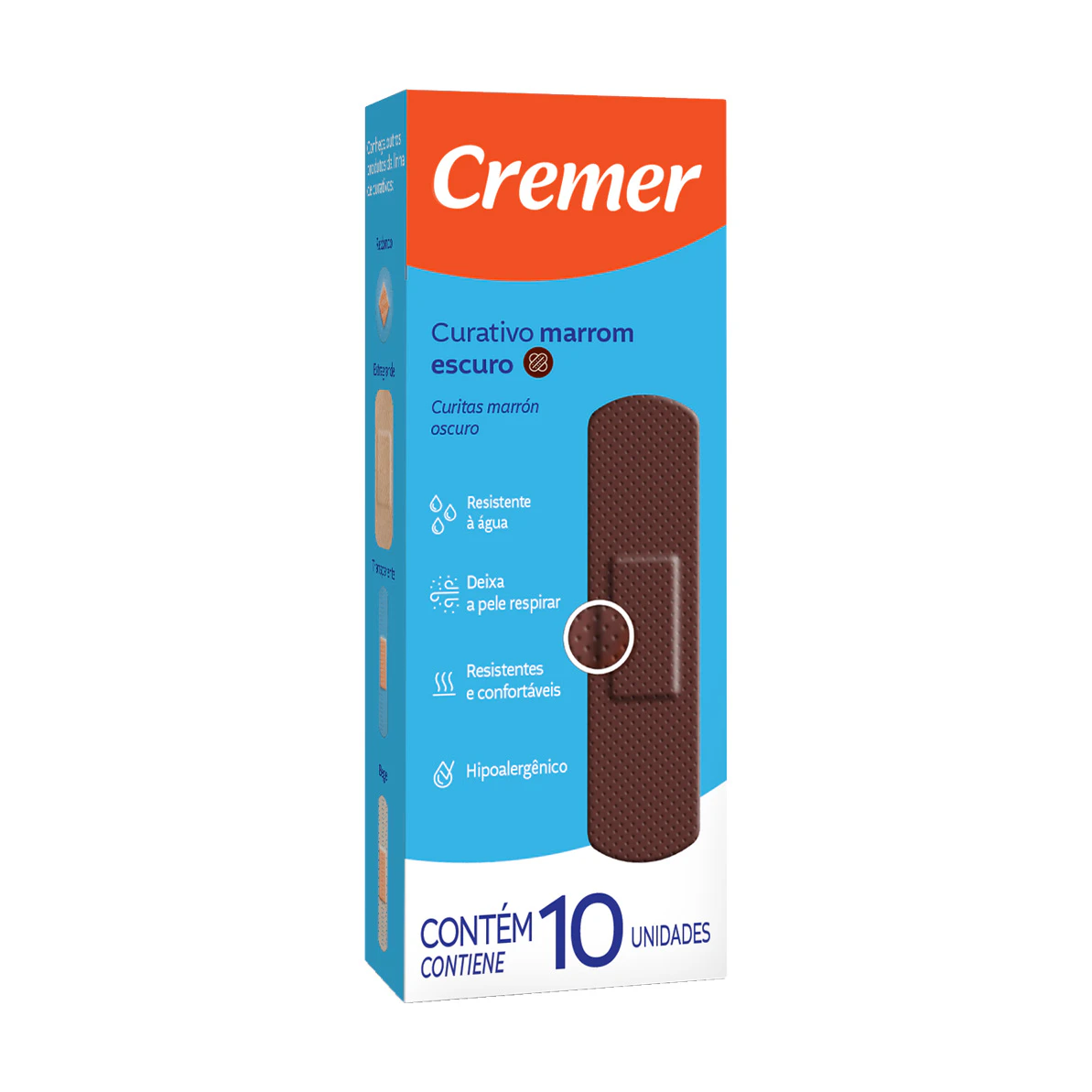 Curativo Cremer Marrom Escuro 10 Unidades