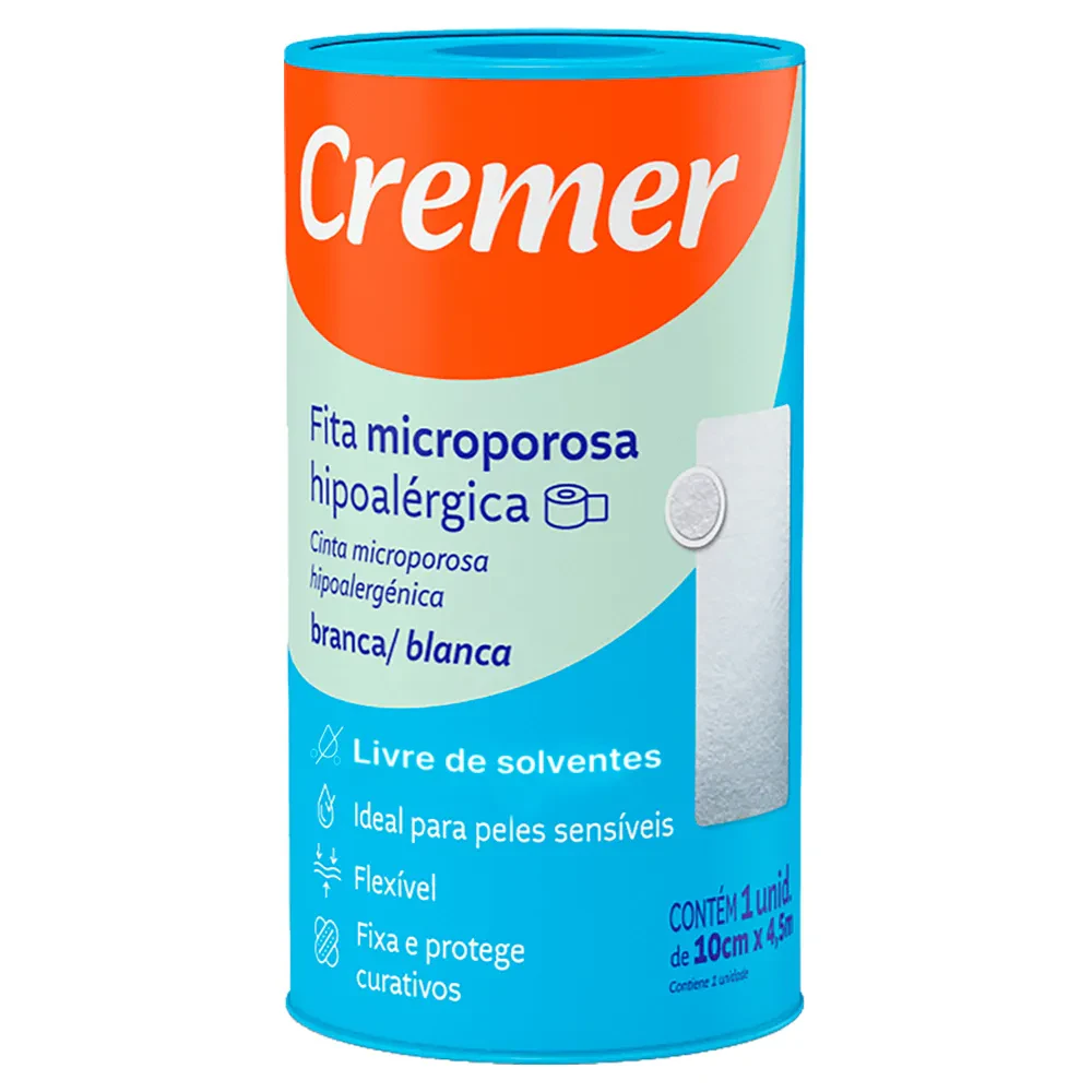 Fita Microporosa Branca Cremer 10Cm X 4,5M