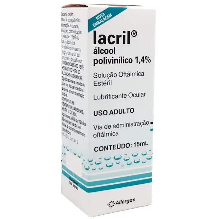Lacril 1,4% sol oftálmica 15mL (Álcool Polivinílico)