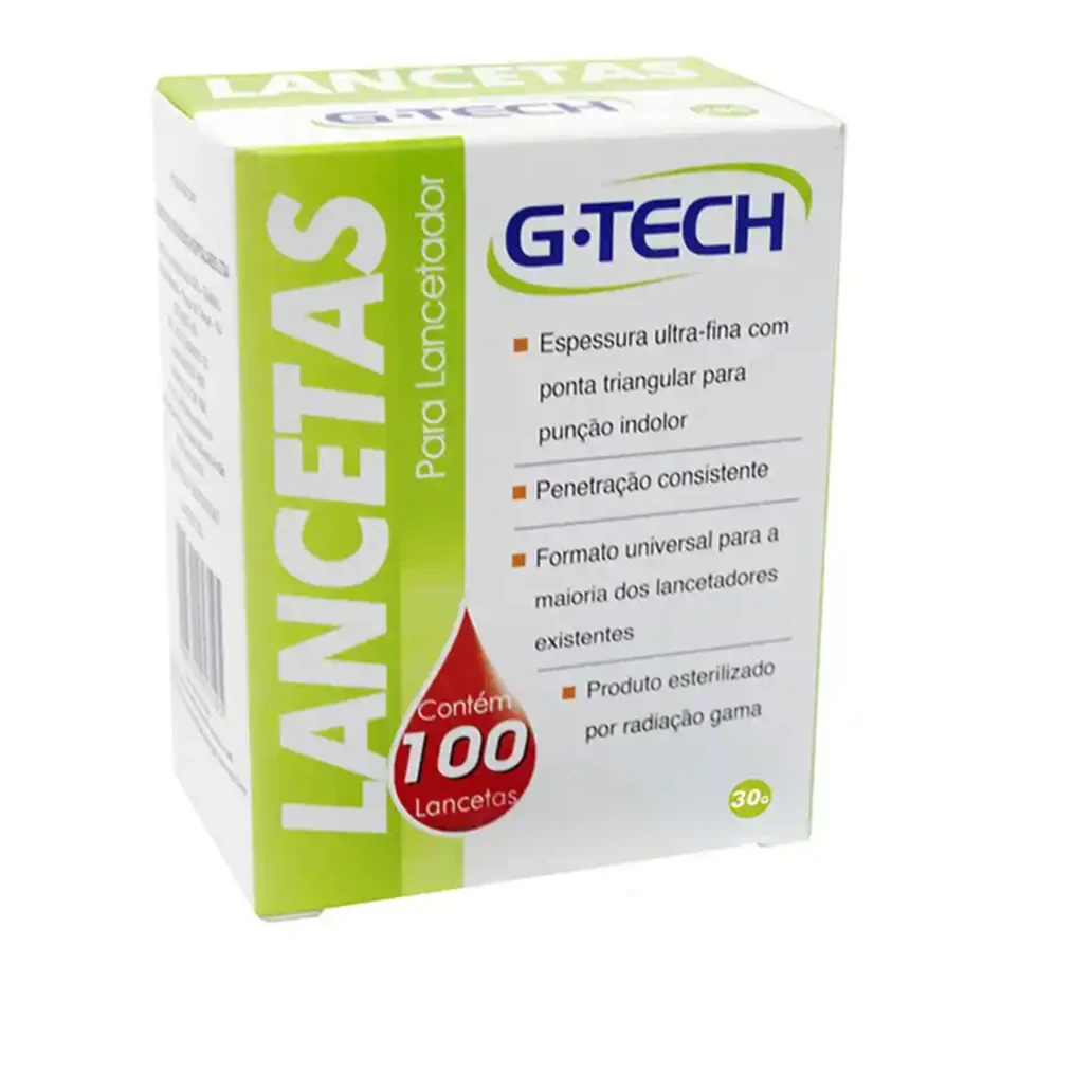 Lanceta P/ Lancetador G-Tech 30G Cx 100