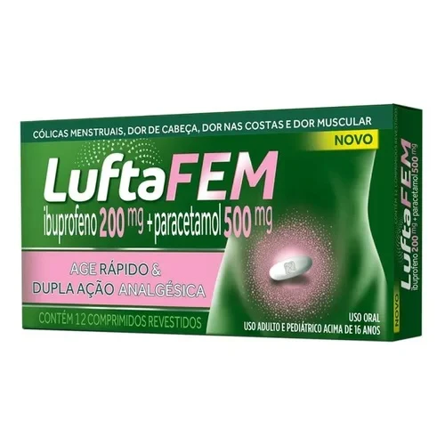 Luftafem 200Mg + 500Mg 12 Cp Rev  