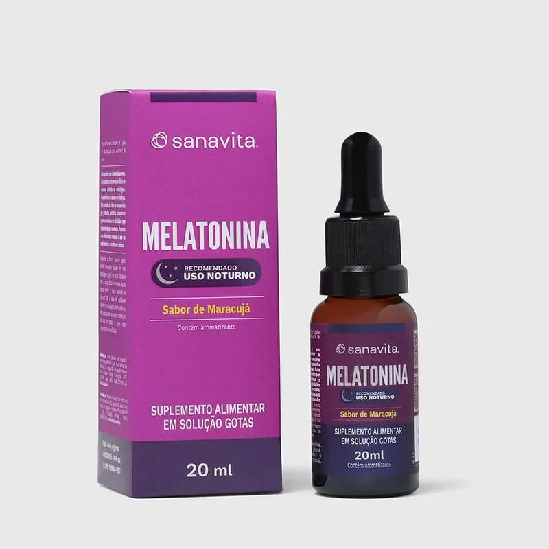 Melatonina Gotas 20Ml  Sabor Maracujá - Sanavita