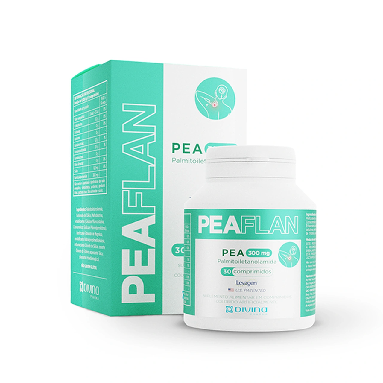 PEAFLAN PEA 300MG 30CP (PALMITOILETANOLAMIDA) - DIVINA