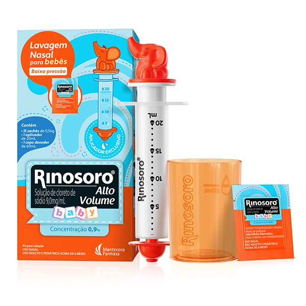 Rinosoro Alto Volume Baby (0,9% Cloreto de Sódio)