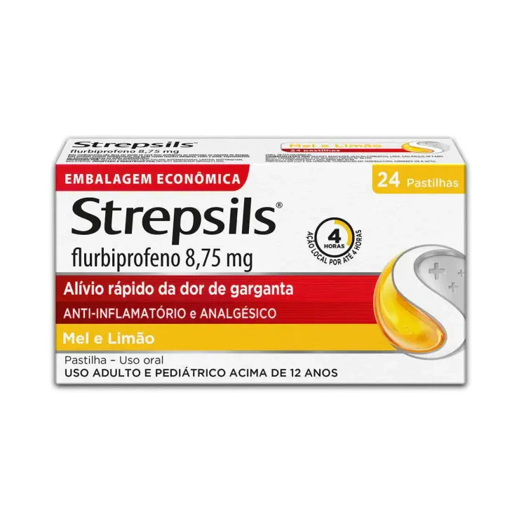 Strepsils Mel E Limão 8,75Mg 24 Pastilhas 