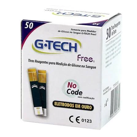Tiras Reagentes P/Med.Glicose G-Tech Free 50Un 