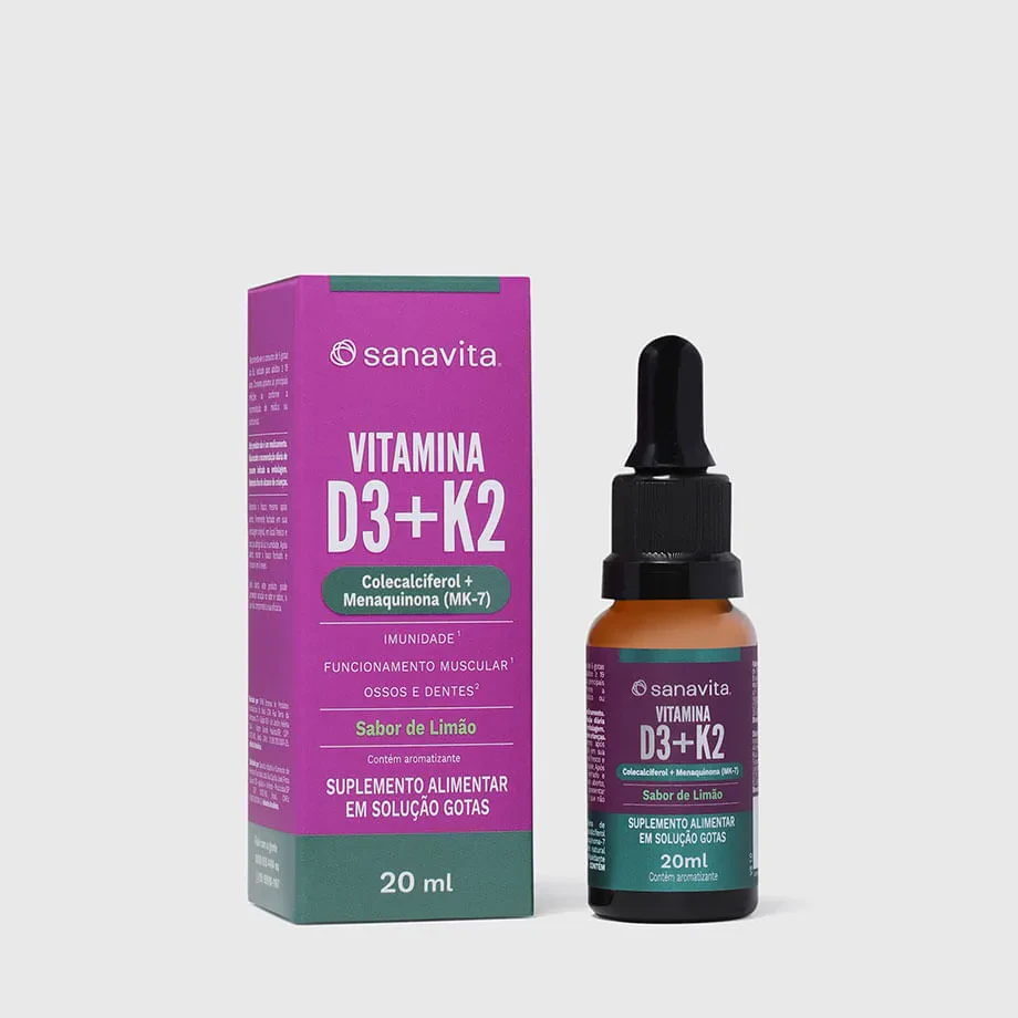 Vitamina D3 + K2 Gotas 20Ml Sanavita